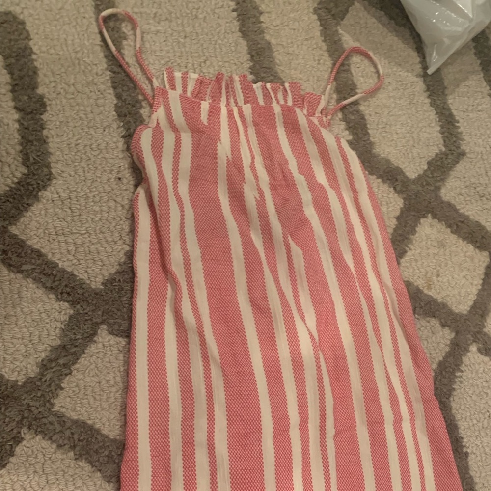 Pink and white dress